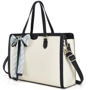 Laptop Tote Bag for Women 15.6 Inch Leather Work Bags Teacher Computer Purse